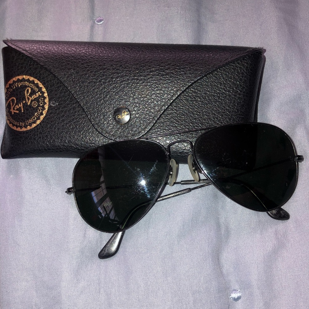 Authentic Black Ray Ban Aviators